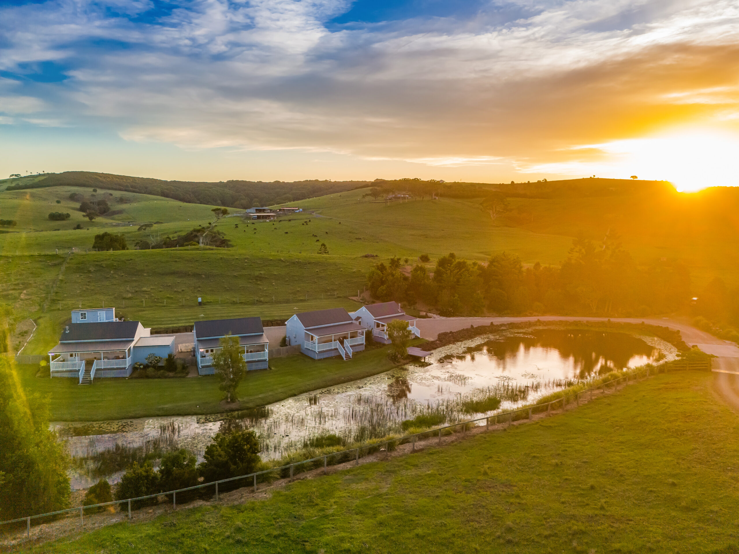 Charming cottage nestled amidst verdant landscape at Forget Me Not Farm Cottages.